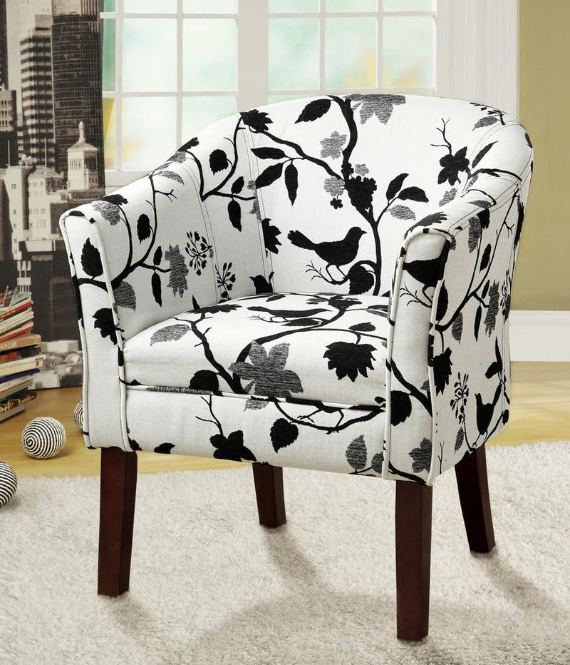 Playful Bird and Branch Accent Chair