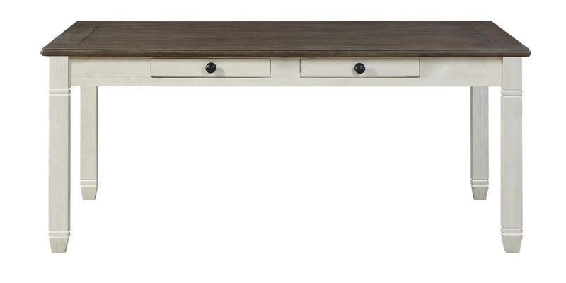 Homelegance Granby Dining Table in White & Brown 5627NW-72