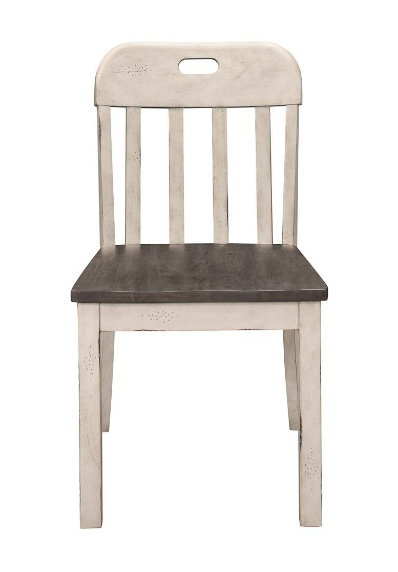 Homelegance Clover Side Chair in White & Gray (Set of 2)