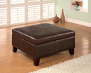 G501042 Casual Dark Brown Square Ottoman