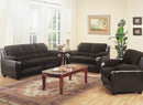 Monika Transitional Chocolate Three-Piece Living Room Set