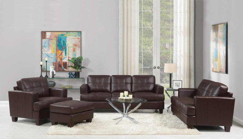 Samuel Transitional Brown Two-Piece Living Room Set