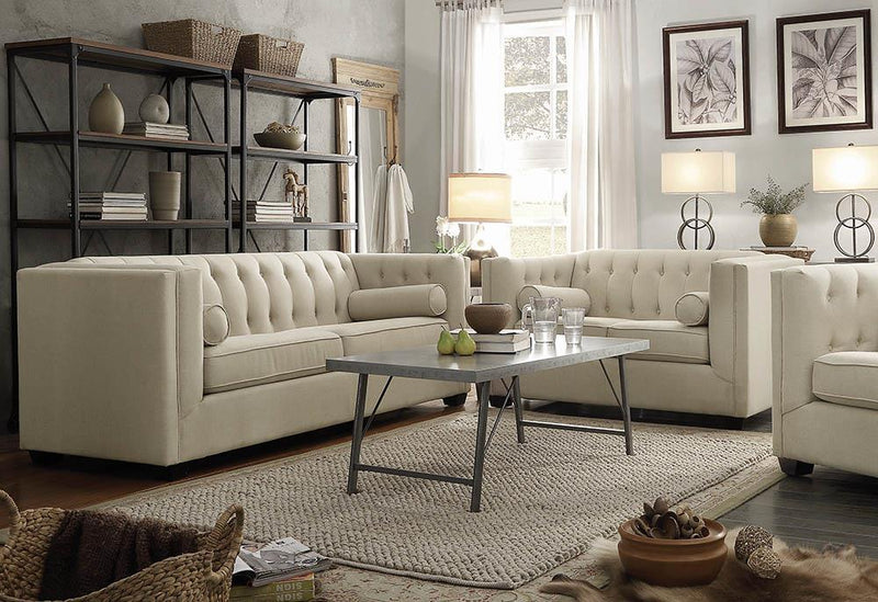 Cairns Transitional Beige Two-Piece Living Room Set