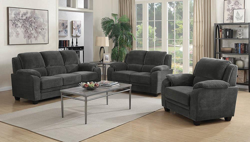 Northend Charcoal Three-Piece Living Room Set