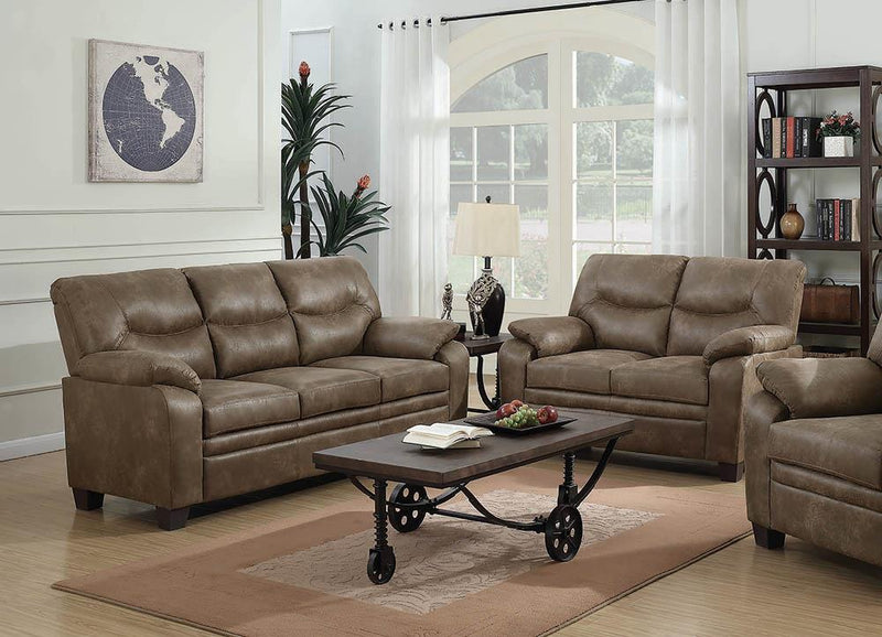 Meagan Casual Brown Two-Piece Living Room Set