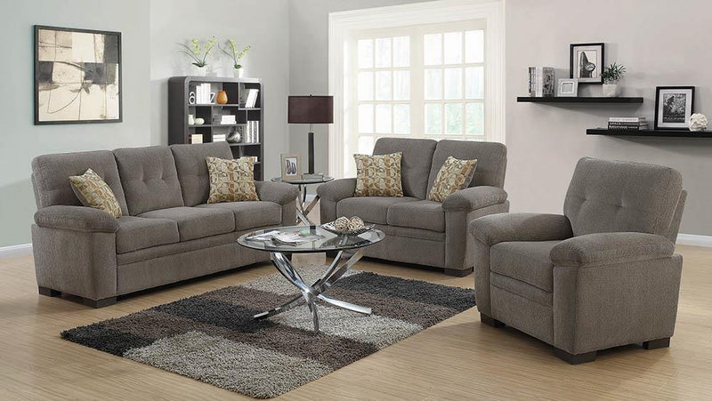 Fairbairn Casual Brown Three-Piece Living Room Set