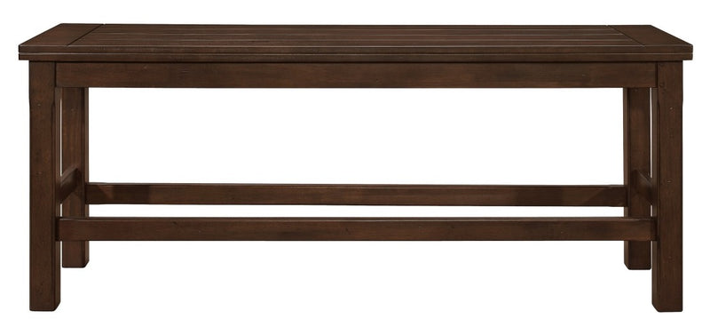 Homelegance Schleiger Counter Height Bench in Dark Brown 5400-24BH