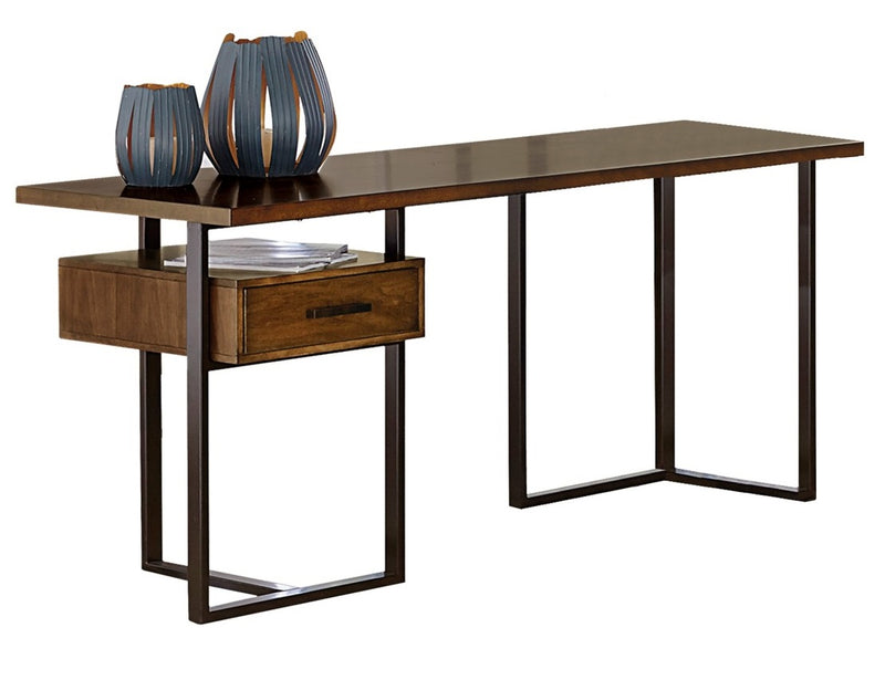 Homelegance Sedley Return Desk with One Cabinet, Reversible in Walnut 5415RF-16*