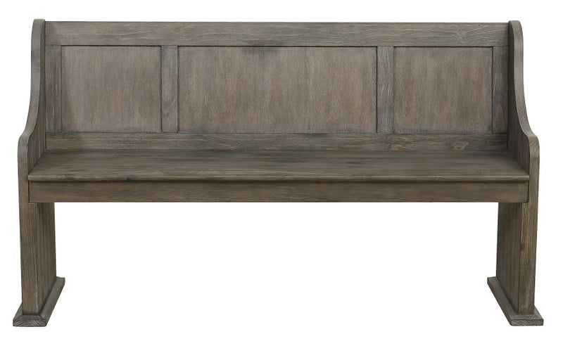 Homelegance Toulon Bench with Curved Arms in Dark Pewter 5438-14A