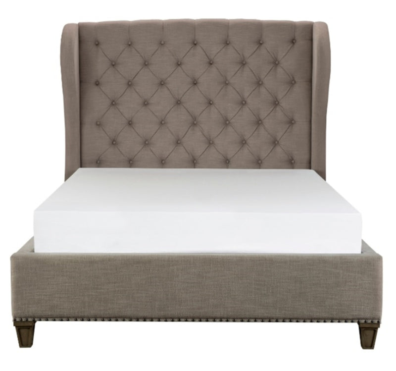 Homelegance Vermillion King Upholstered Panel Bed in Gray 5442K-1EK*