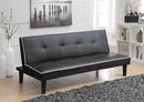 G550044 Contemporary Black Faux Leather Sofa Bed