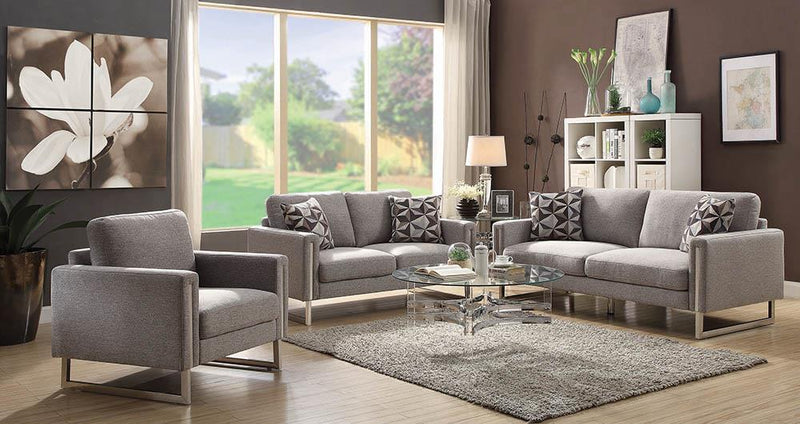 Stellan Contemporary Grey Three-Piece Living Room Set