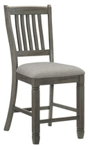 Homelegance Granby Counter Height Chair in Antique Gray (Set of 2) 5627GY-24