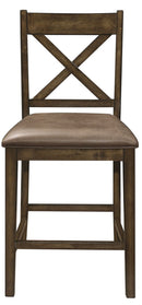 Homelegance Furniture Levittown Counter Height Chair in Brown (Set of 2) 5757-24