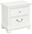 Homelegance Lucida 2 Drawer Nightstand in White 2039W-4