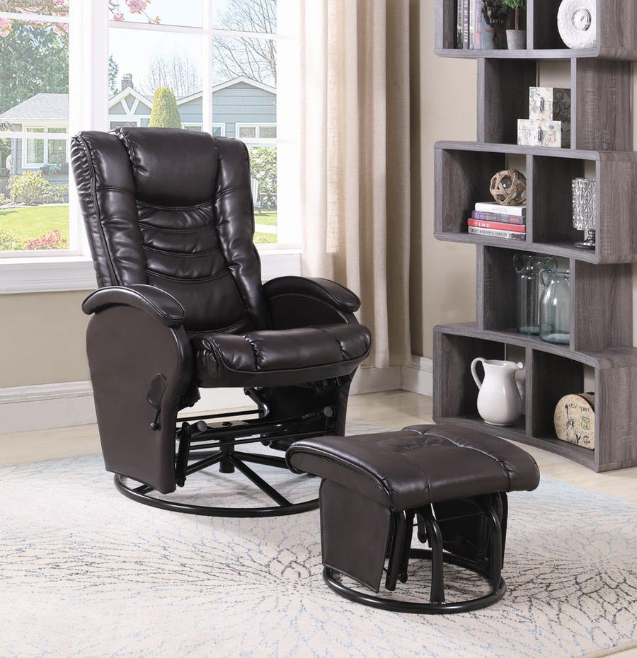 Leather Glider Rocker Recliner Lane Reclining Glider With Ottoman