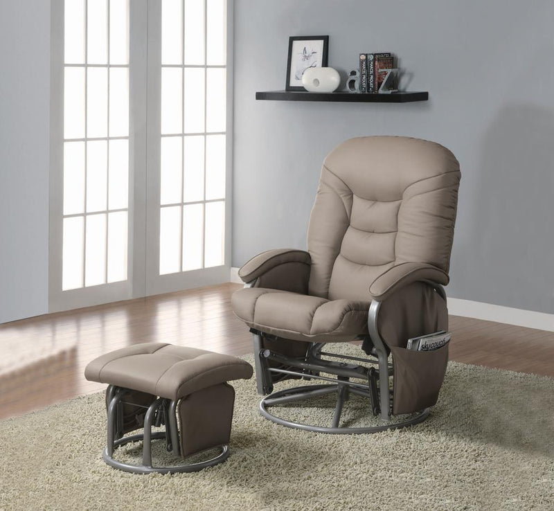 G600228 Casual Faux Leather Glider Recliner