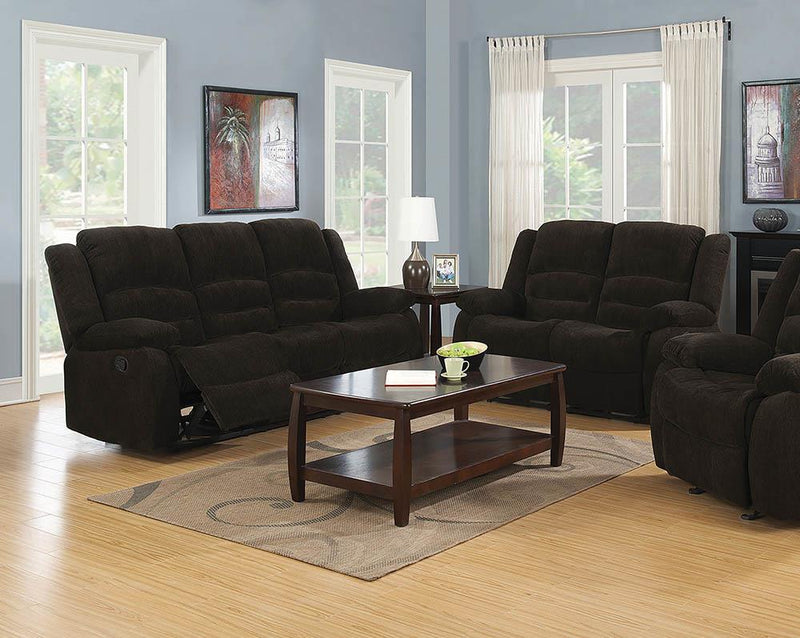 Gordon Chocolate Reclining Two-Piece Living Room Collection