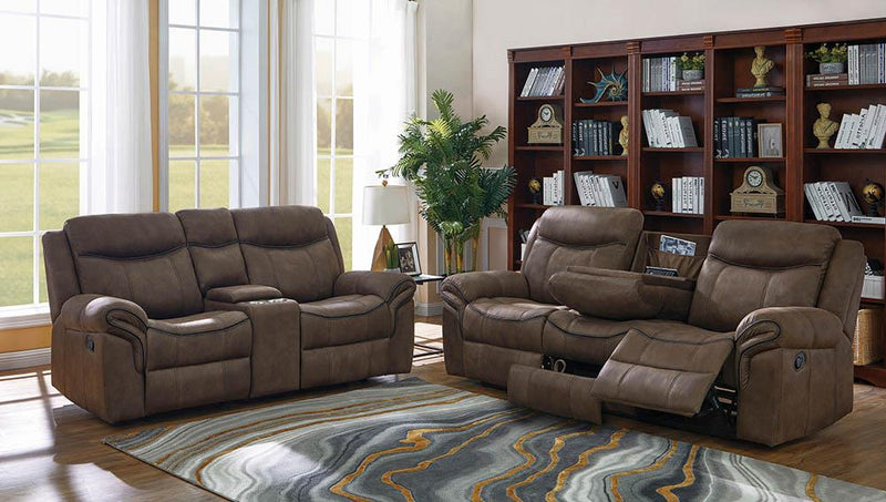 Sawyer Transitional Light Brown Two-Piece Living Room Set