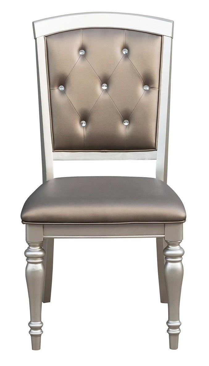 Homelegance Orsina Side Chair in Silver (Set of 2)