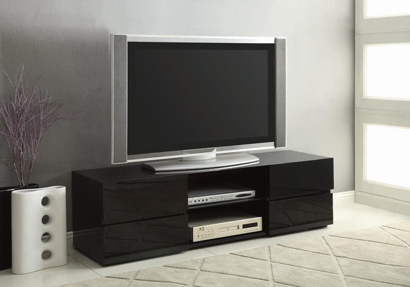 G700841 Contemporary Glossy Black TV Console