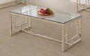 G703738 Occasional Contemporary Nickel Coffee Table