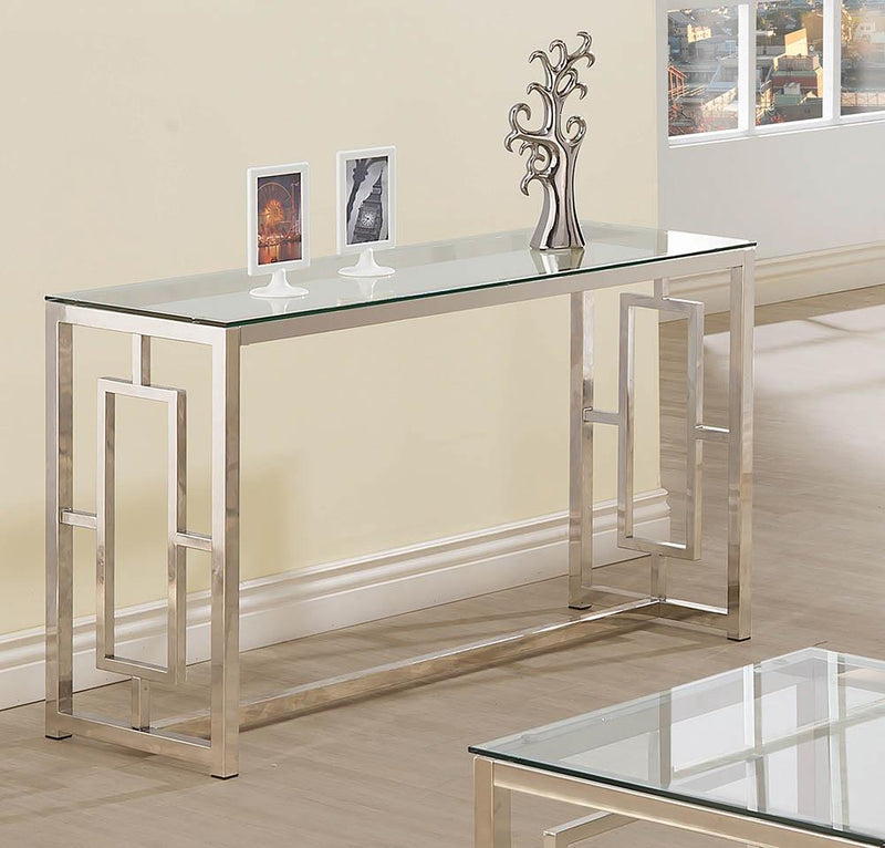 G703738 Occasional Contemporary Nickel Sofa Table
