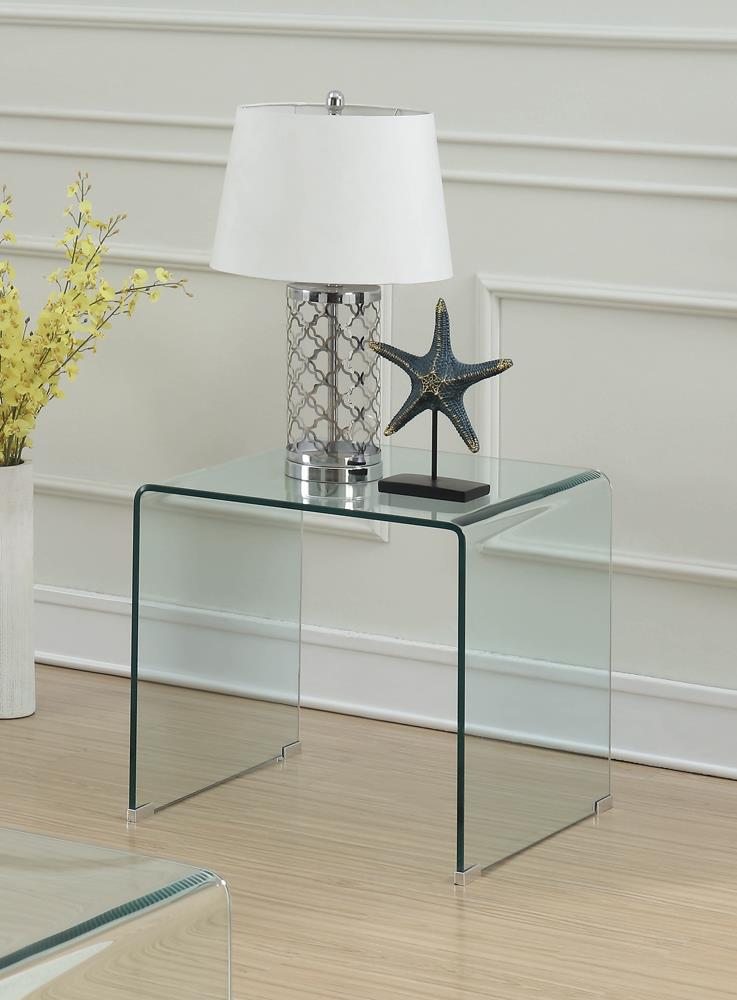 G705328 Contemporary Clear End Table