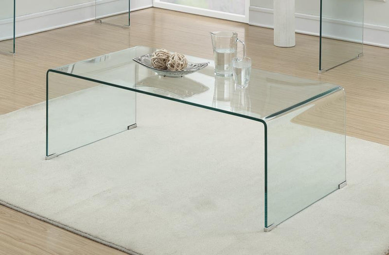 G705328 Contemporary Clear Coffee Table