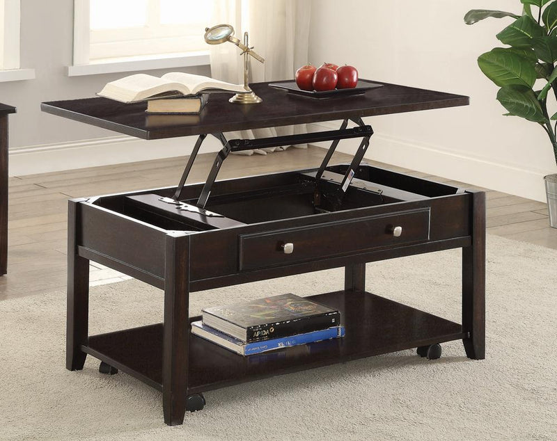 G721038 Transitional Walnut Lift-Top Coffee Table