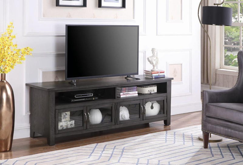 Transitional Dark Grey 72" TV Console