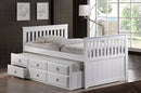 Wooden Twin Trundle Bed w/Drawers
