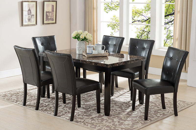 5-Piece Faux Marble Dining Set