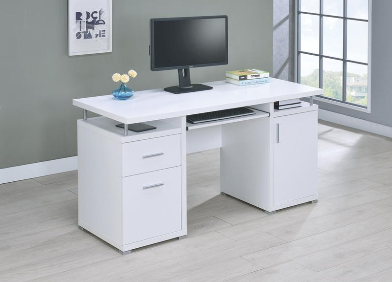 G800108 Contemporary White Computer Desk