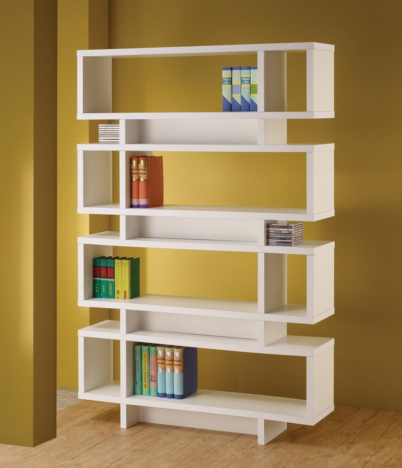 G800308 Contemporary White Bookcase