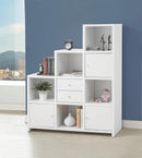 G801169 Contemporary White Bookcase