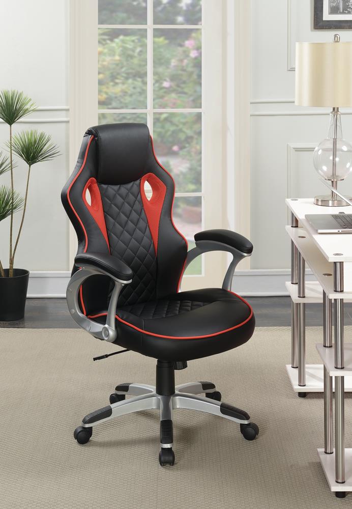 G801497 Contemporary Black/Red-High Back Office Chair