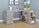 Yvette Grey Driftwood L-Shaped Office Desk