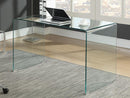 G801581 Contemporary Clear Glass Writing Desk