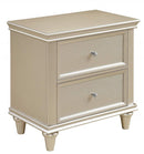 Homelegance Celandine 2 Drawer Nightstand in Silver 1928-4