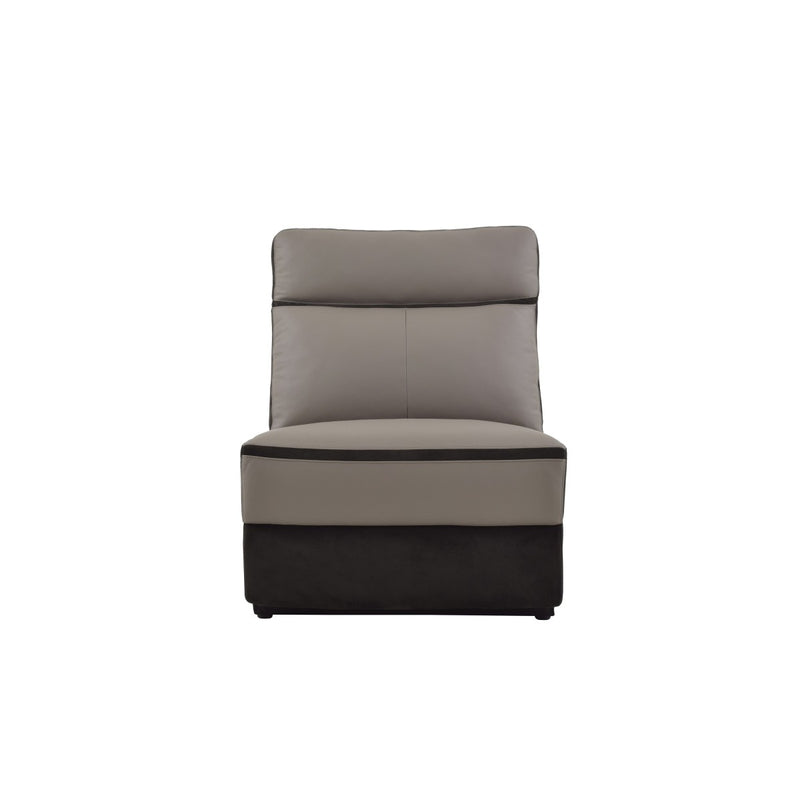 Homelegance Furniture Laertes Power Armless Reclining Chair in Taupe Gray 8318-ARPW