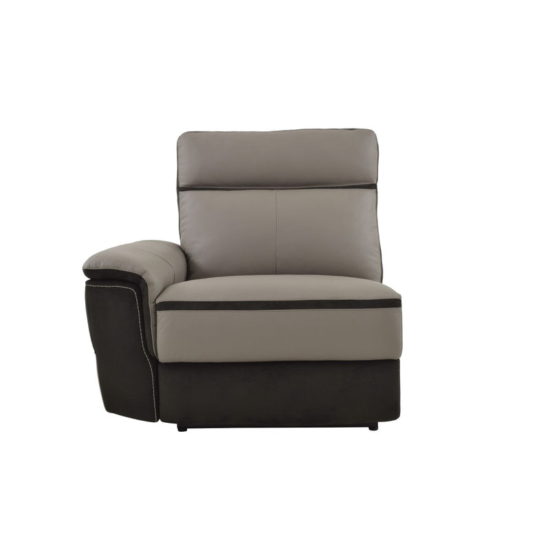 Homelegance Furniture Laertes Power LSF Reclining Chair in Taupe Gray 8318-LRPW