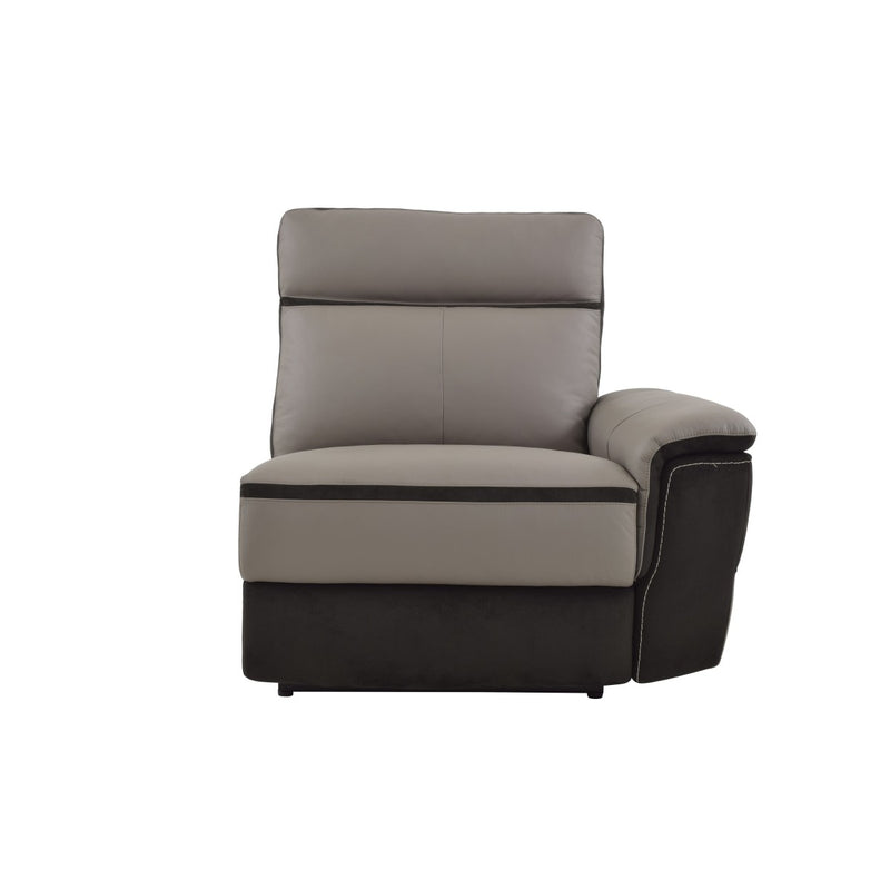 Homelegance Furniture Laertes Power RSF Reclining Chair in Taupe Gray 8318-RRPW