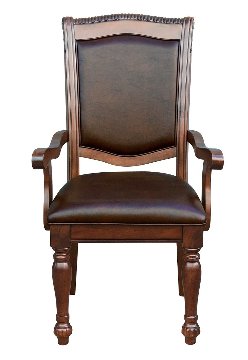 Homelegance Lordsburg Arm Chair in Brown Cherry (Set of 2)