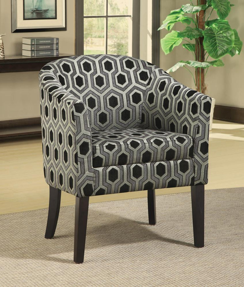 Charlotte Hexagon Print Accent Chair