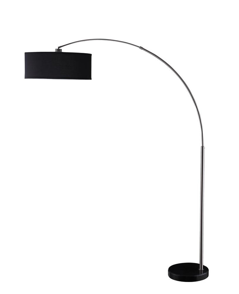 G901486 Contemporary Black and Chrome Floor Lamp