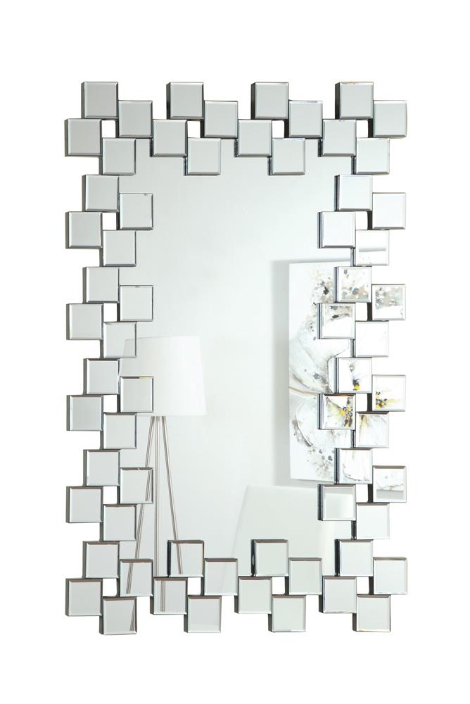 G901838 Contemporary Frameless Clear Mirror