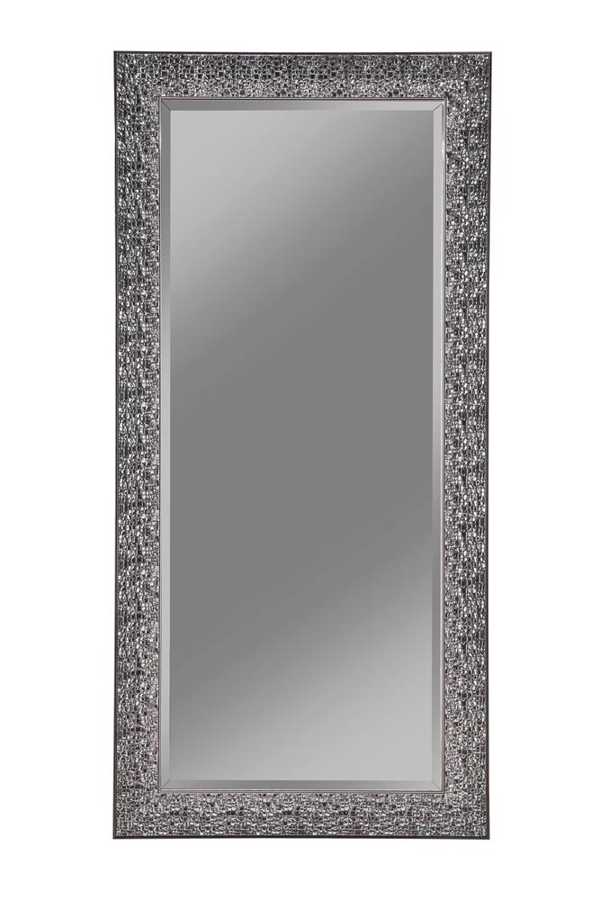 Transitional Black Mosaic Rectangular Mirror