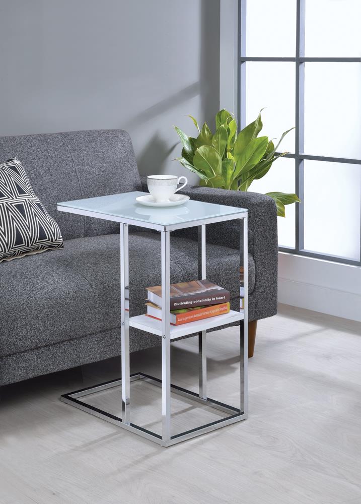 G904018 Contemporary Chrome Snack Table