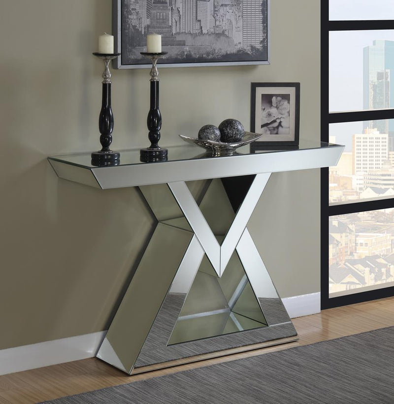G930009 Contemporary Mirrored Console Table